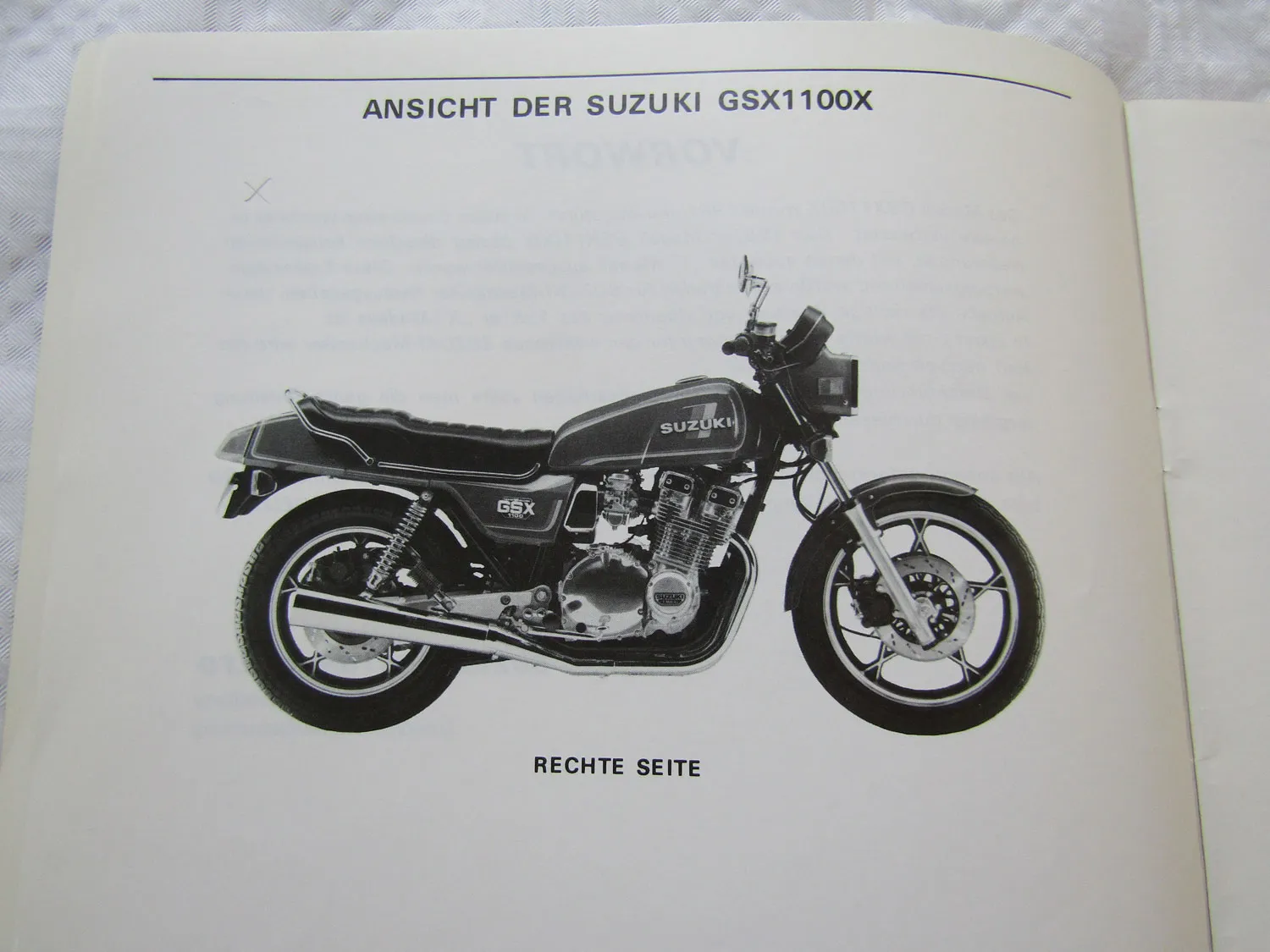 Suzuki GSX1100 Ergänzung Zusatz zum Werkstatthandbuch Reparaturhandbuch 81