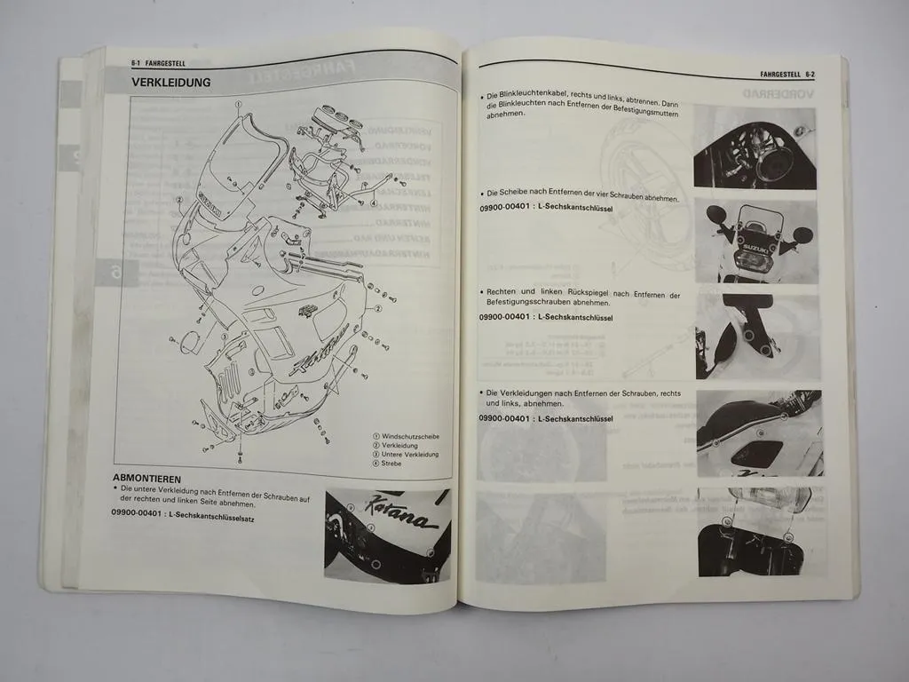 Suzuki GSX600F Katana Werkstatthandbuch Wartung Reparaturanleitung 1988 - 1992