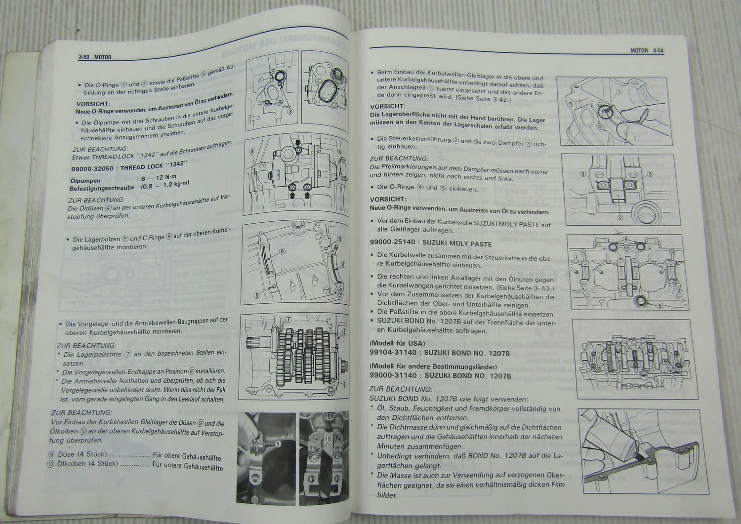 Suzuki GSX750F K Wartungsanleitung Werkstatthandbuch Reparaturanleitung 1988/89