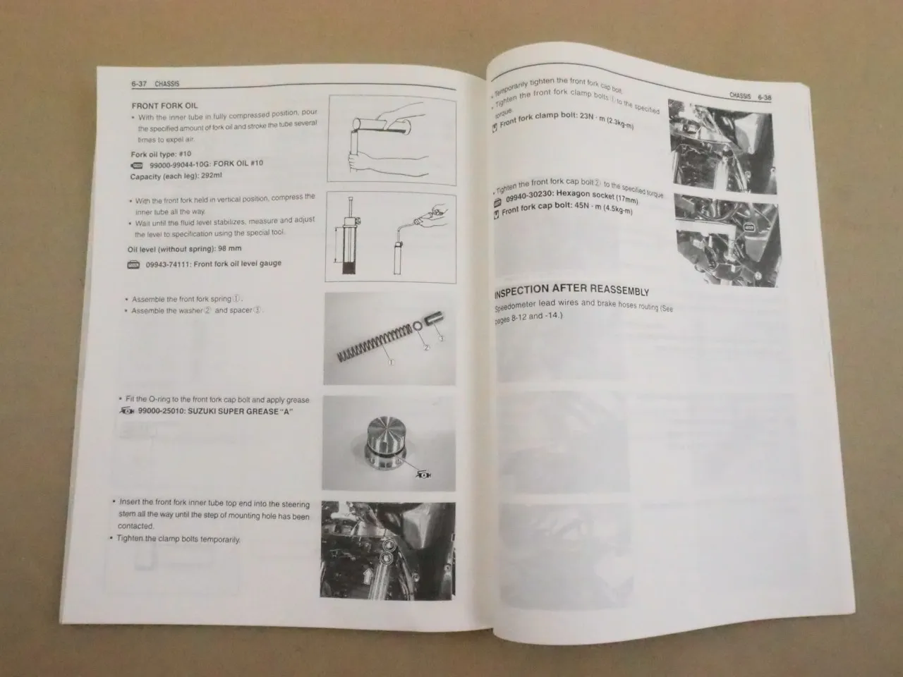 Suzuki GZ125 Marauder Service Manual 1998 Werkstatthandbuch