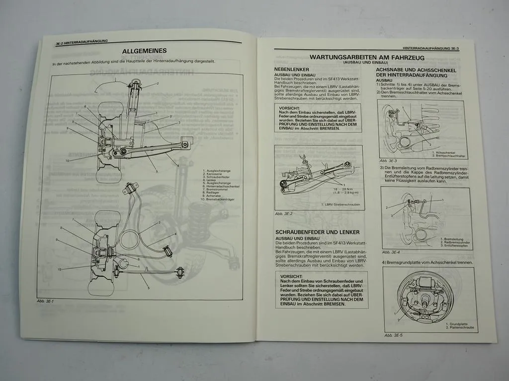 Suzuki Swift SF413 Limousine Werkstatthandbuch Ergänzung 1989/91