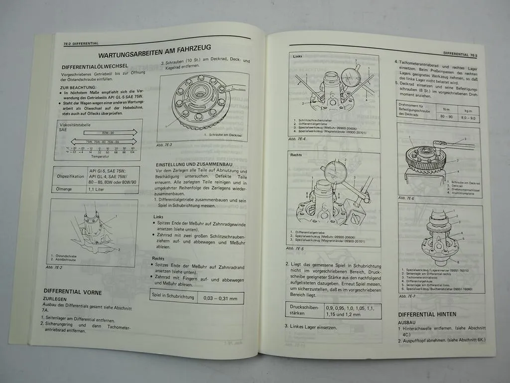 Suzuki Swift SF416 4WD Allrad Werkstatthandbuch 1989 Ergänzung Reparaturanleitung