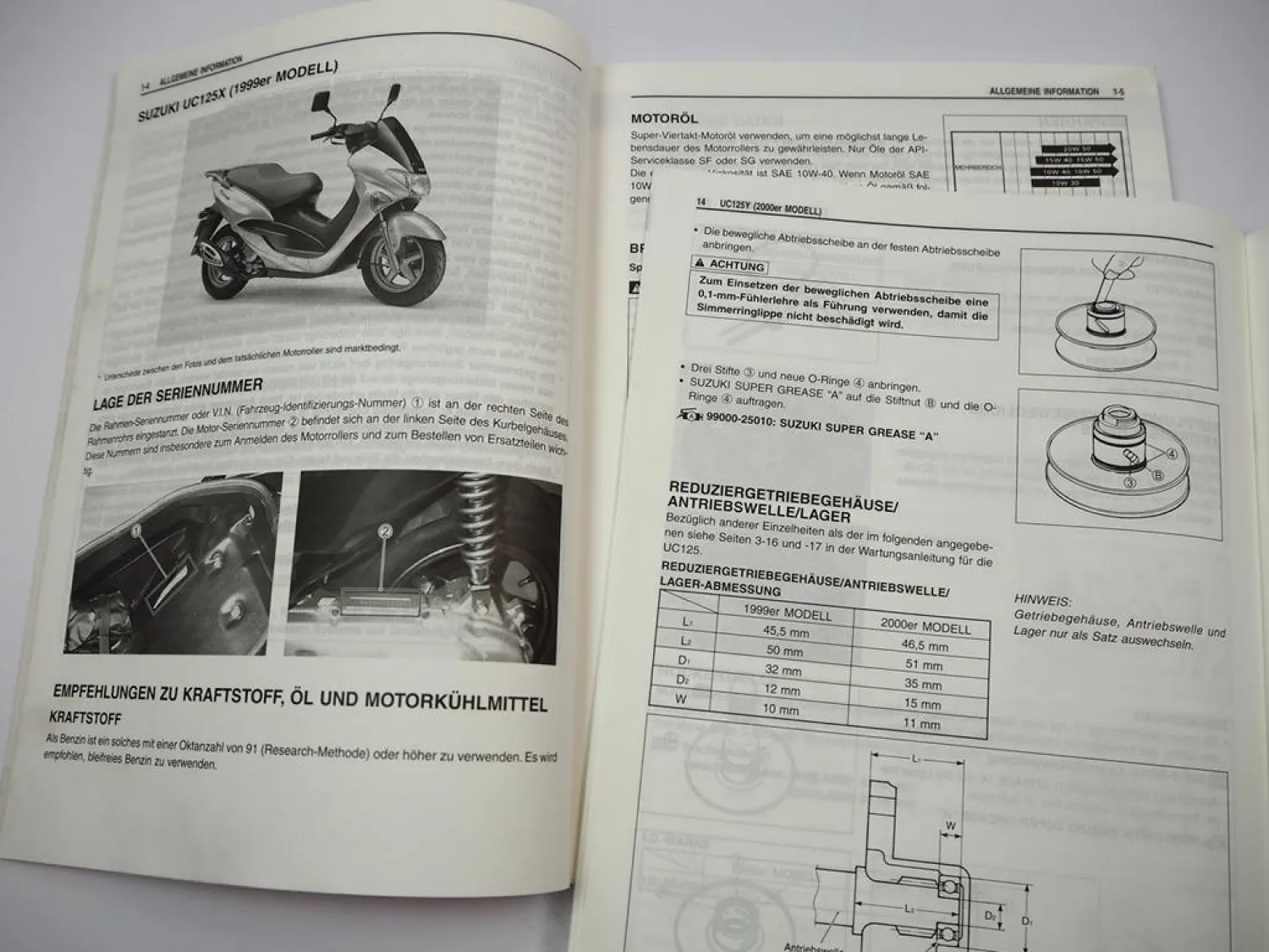 Suzuki UC125 Werkstatthandbuch ab 1999 2000 Reparaturanleitung Wartungsanleitung