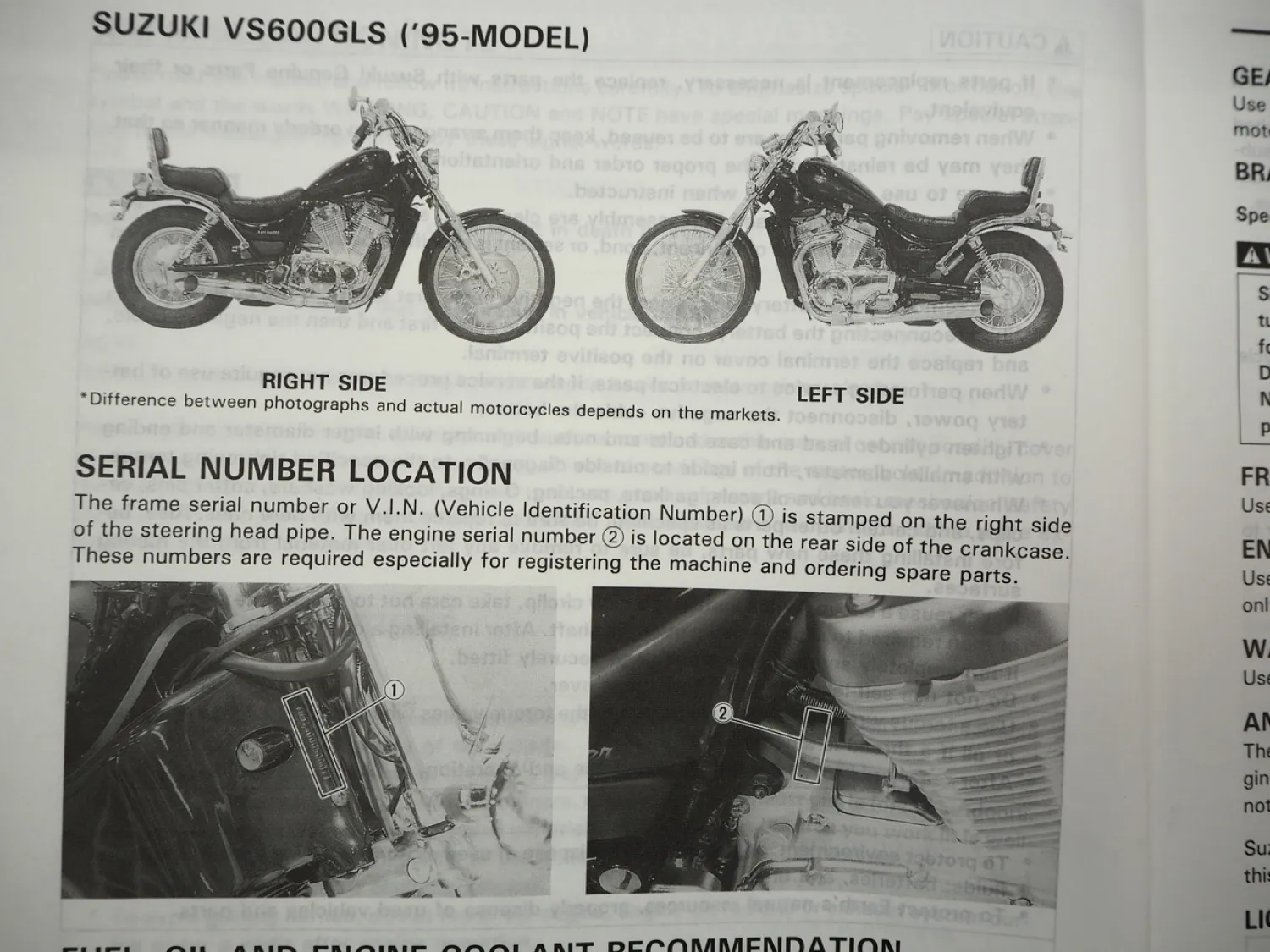 Suzuki VS 600 GL Intruder Service Repair Workshop Manual & Maintenance 1995
