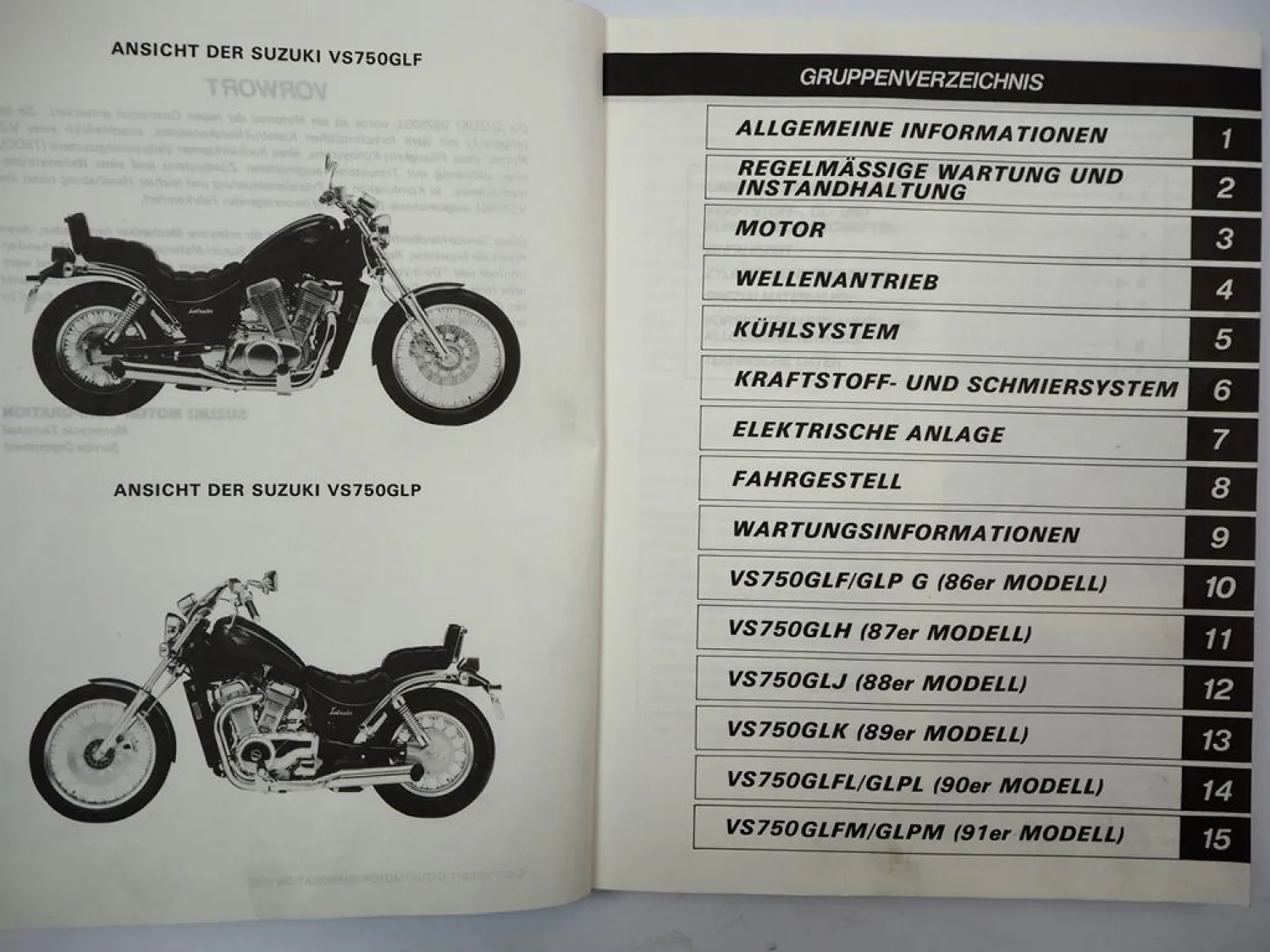 Suzuki VS750 GL Intruder Werkstatthandbuch 1985-1991 Reparaturanleitung Wartungsanleitung