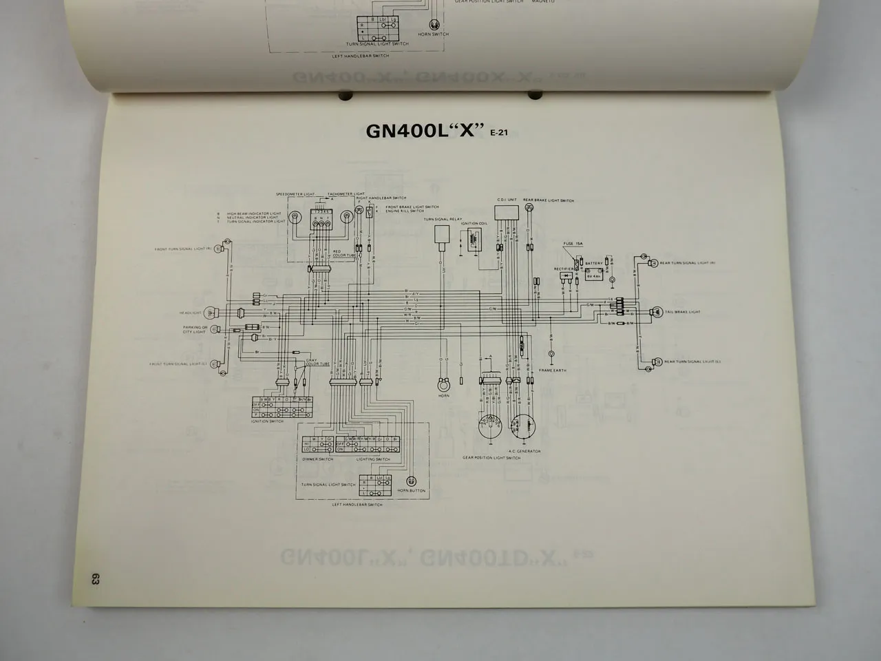 Suzuki X Model Motorcycles Motorrad Schaltpläne Wiring Diagrams 1981
