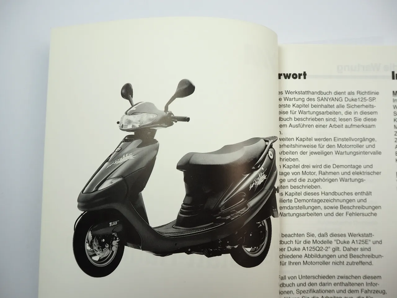 Sym Duke A125 E Super Duke A125 Q2-2 Motorroller Werkstatthandbuch Sanyang