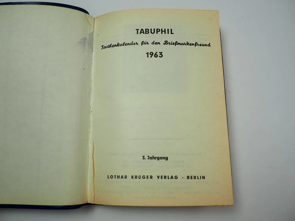 Tabuphil Taschenkalender für den Briefmarken Freund 1963