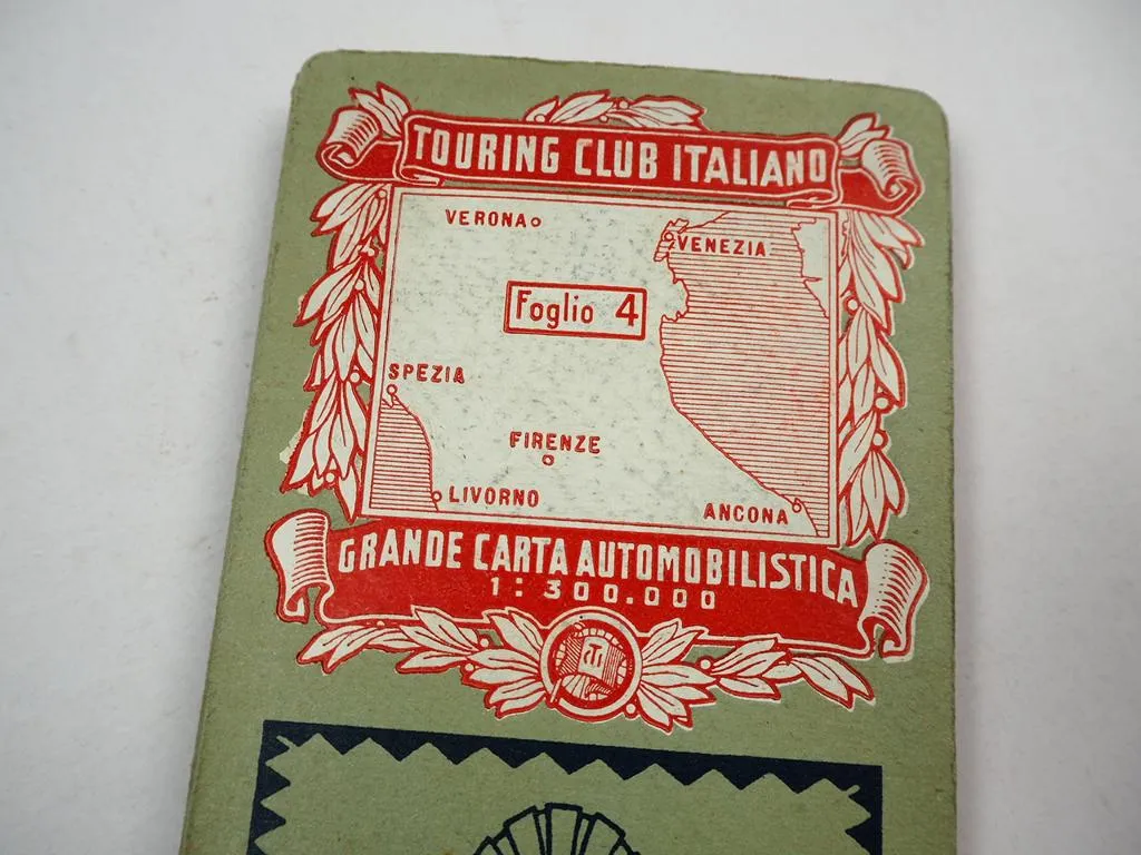 TCI Touring Club Italiano Grande Carta Automobilistica 1:300000 Foglio 4 ca 1910