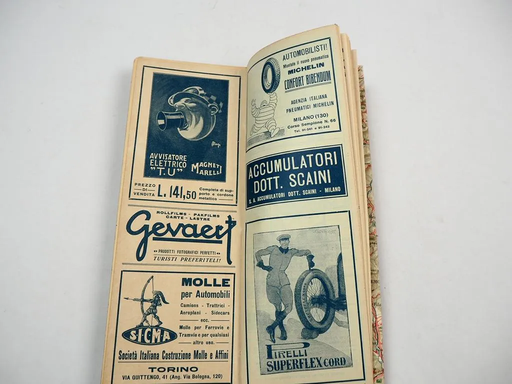 TCI Touring Club Italiano Grande Carta Automobilistica 1:300000 Foglio 4 ca 1910