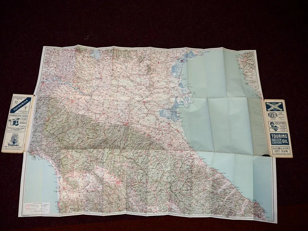 TCI Touring Club Italiano Grande Carta Automobilistica 1:300000 Foglio 4 ca 1910