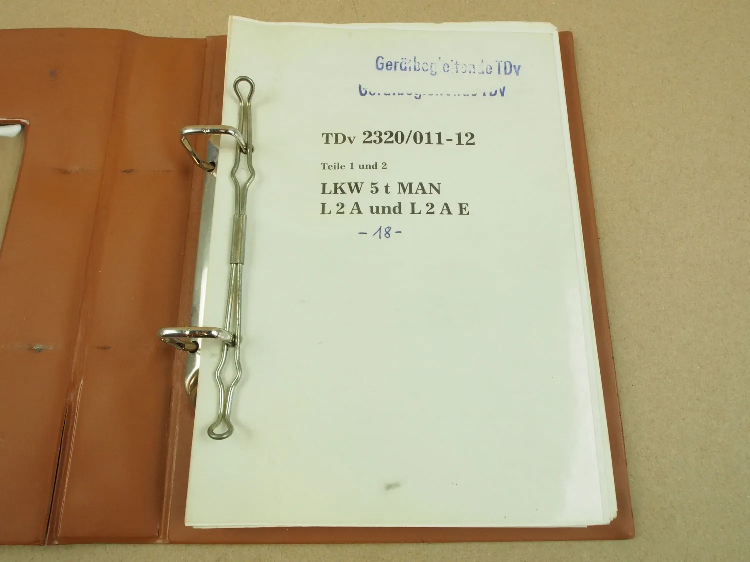 TDV2320/011-12 Betriebsanleitung MAN LKW 5t L2A L2AE Bedienung Wartung 1972