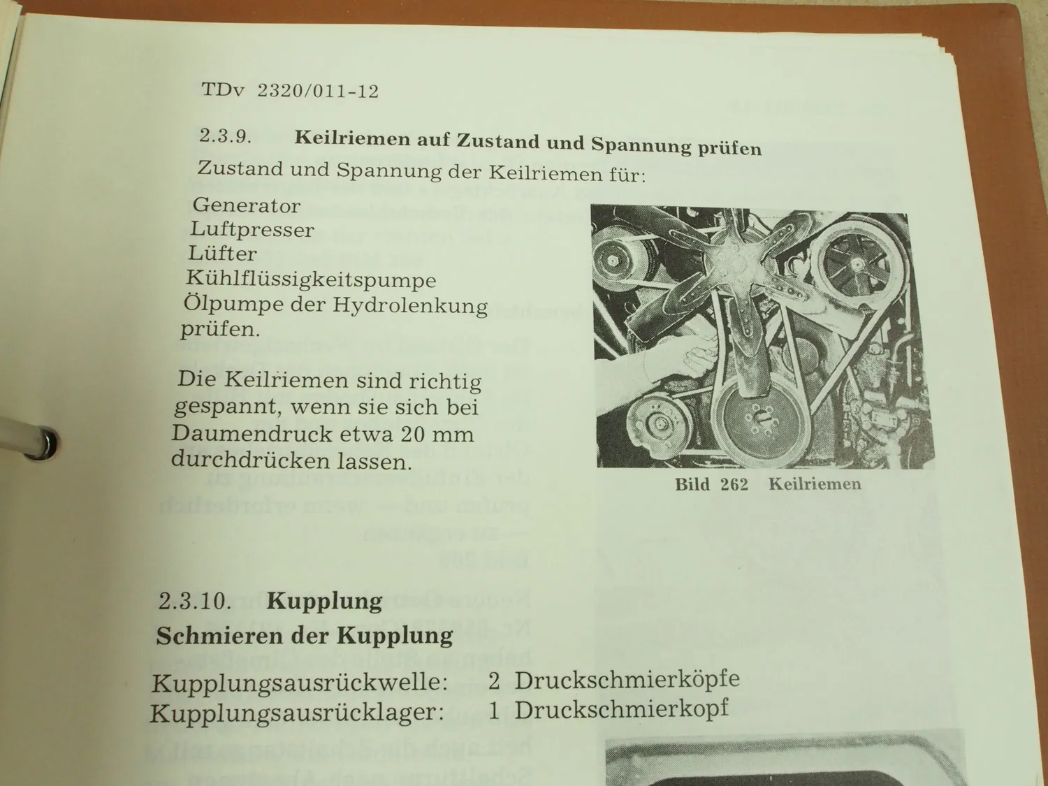 TDV2320/011-12 Betriebsanleitung MAN LKW 5t L2A L2AE Bedienung Wartung 1972