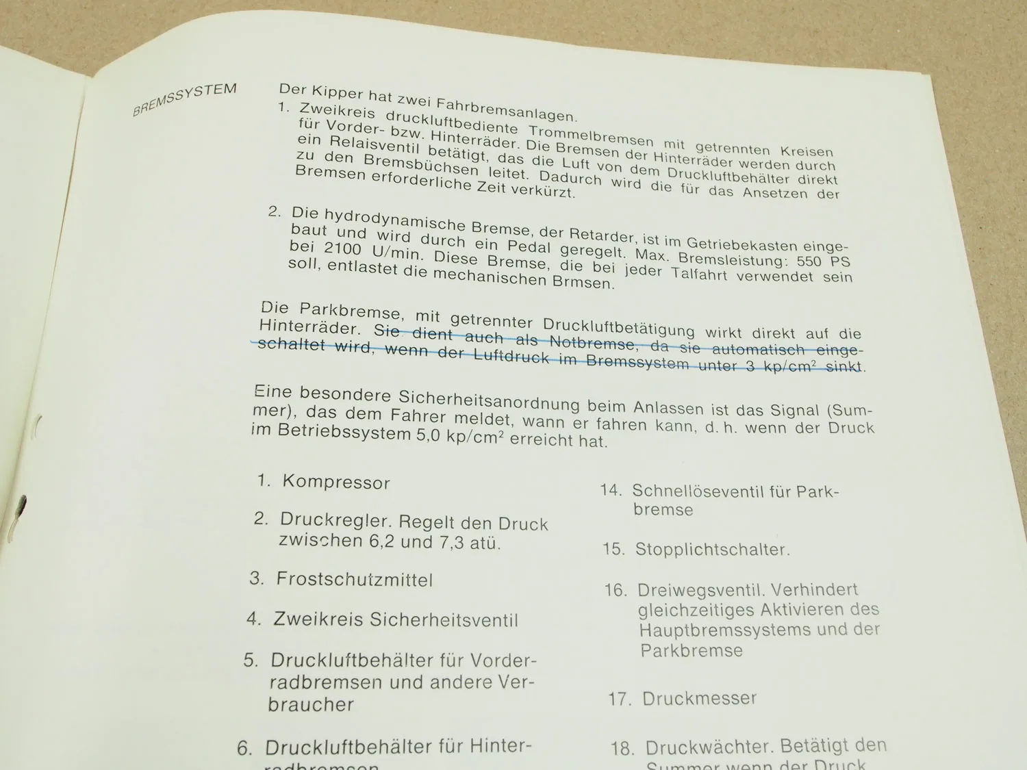 Technische Beschreibung Kockum KL-442 Muldenkipper aus den 60er Jahren