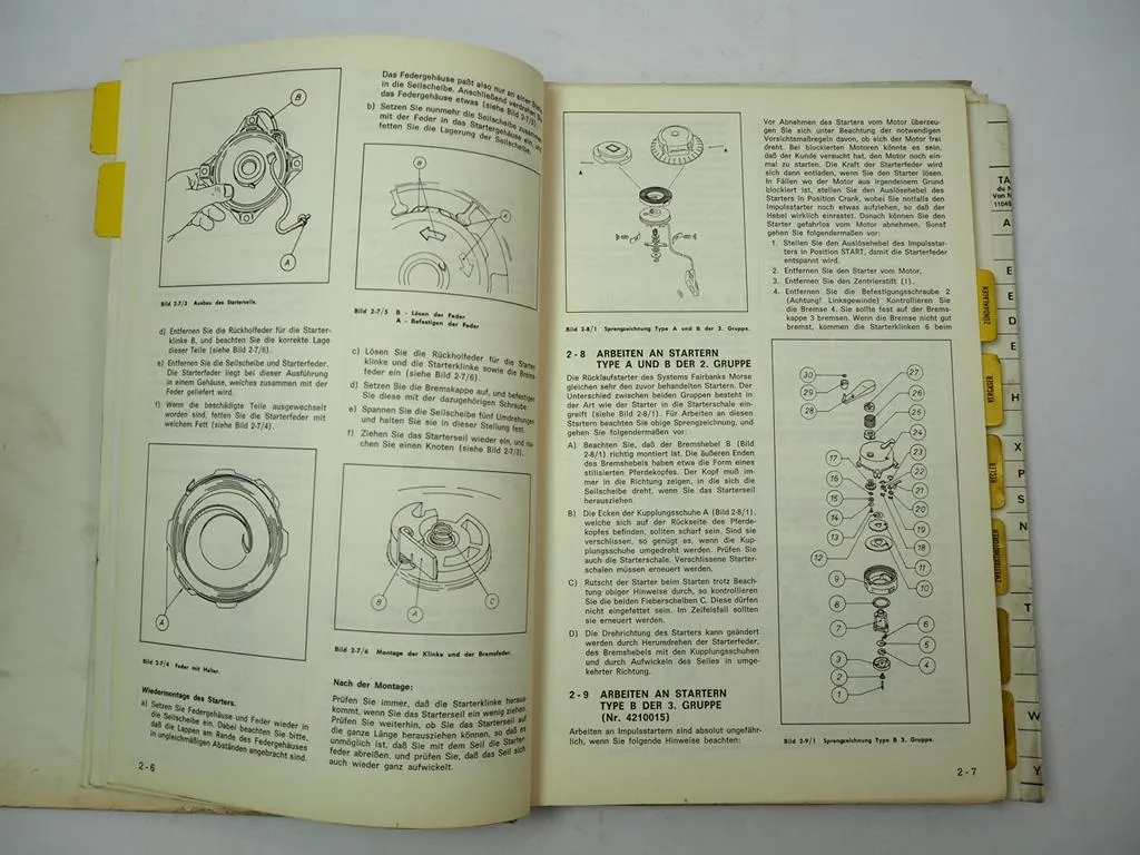 Tecumseh Aspera Zwei- und Viertakt Motoren Werkstatthandbuch Reparaturhandbuch