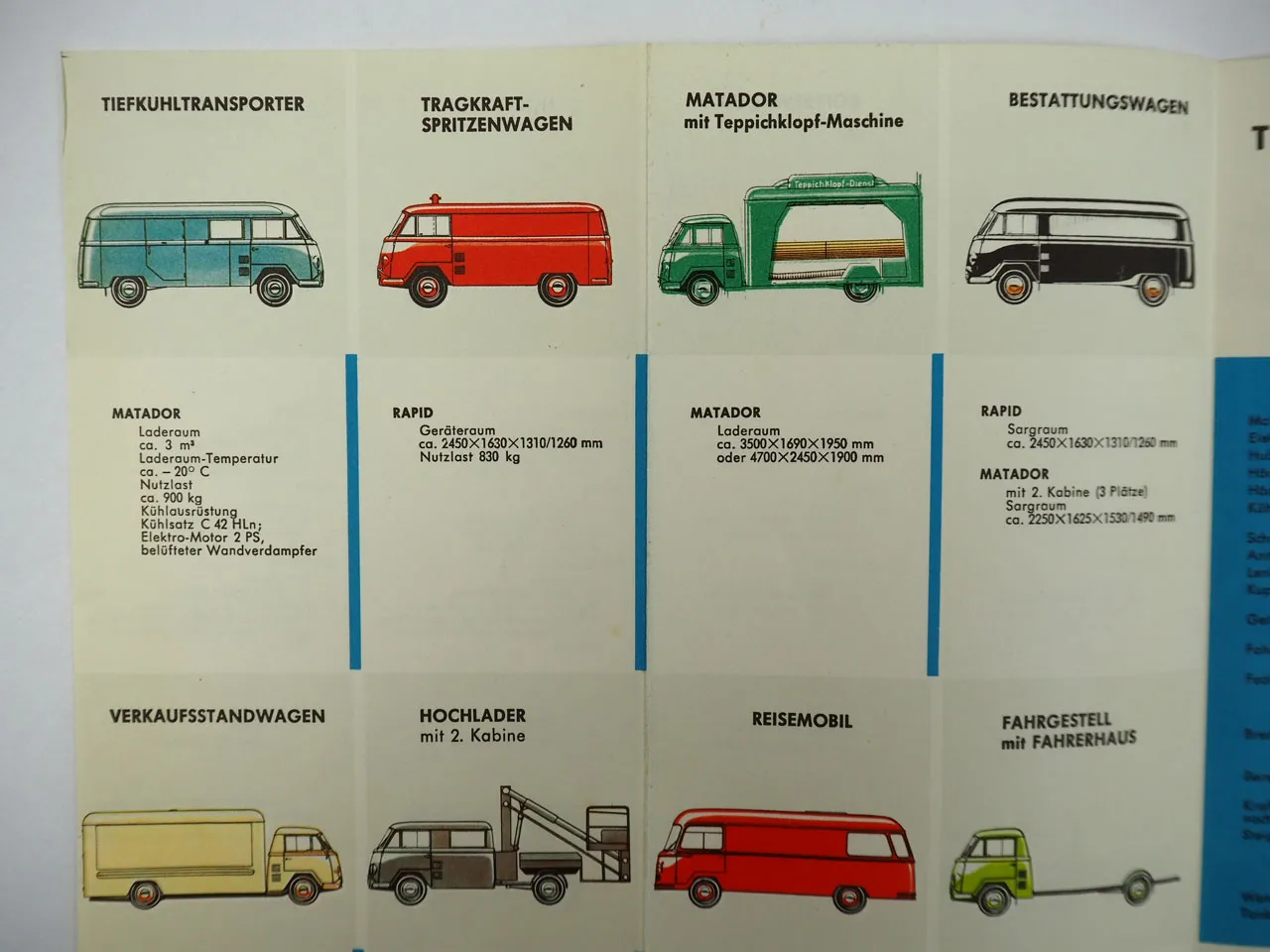 Tempo Wiking Rapid Matador Gesamtprogramm Prospekt 1961