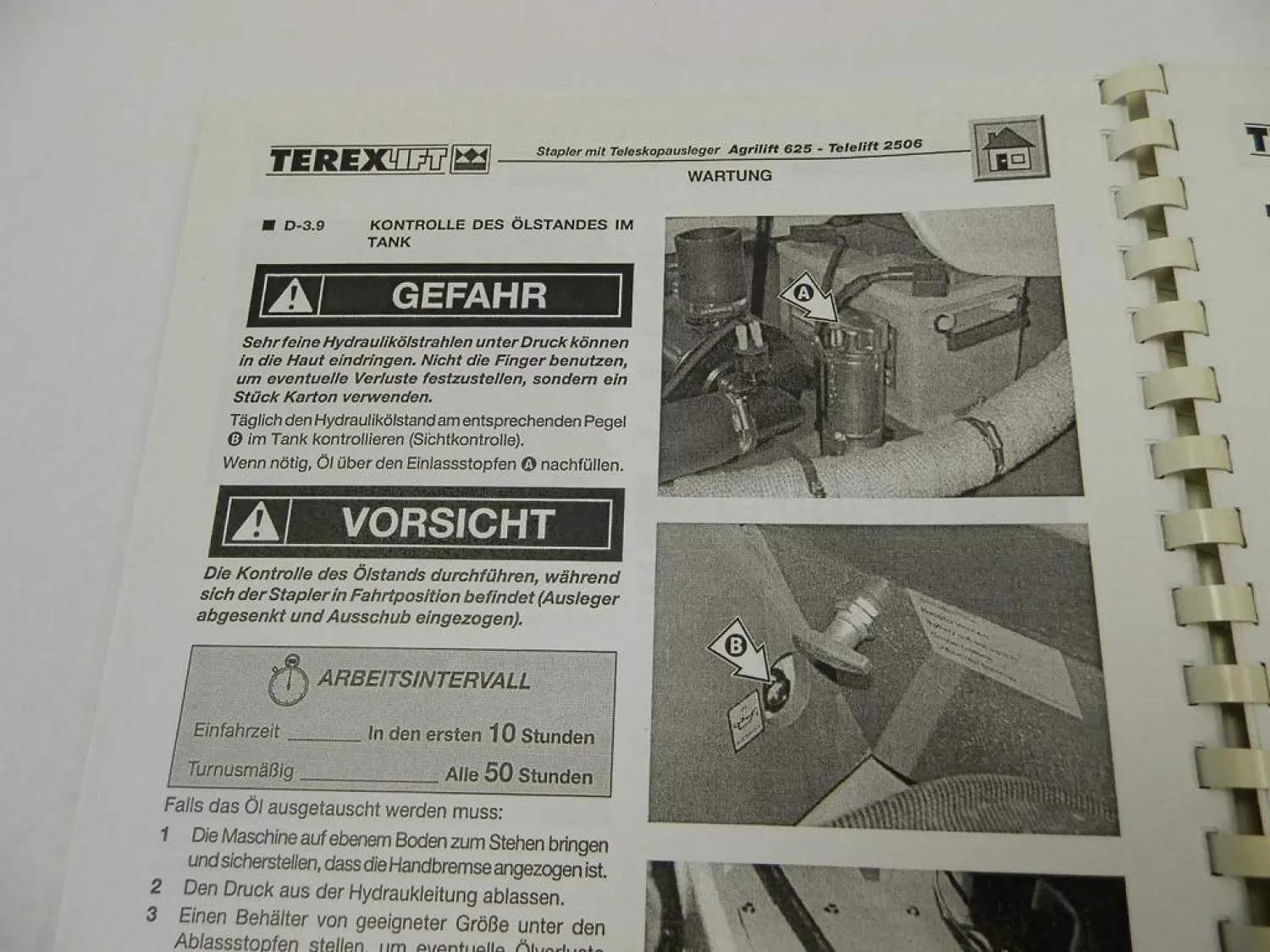 TerexLift Agrilift 625 Telelift 2506 Stapler Betriebsanleitung Wartung 2005