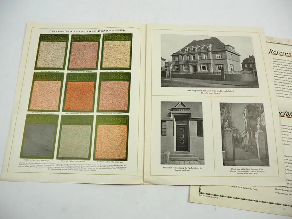 Terrasit Naturstein Edelputz Industrie GmbH Sprendlingen Prospekte 1921 Art Deco