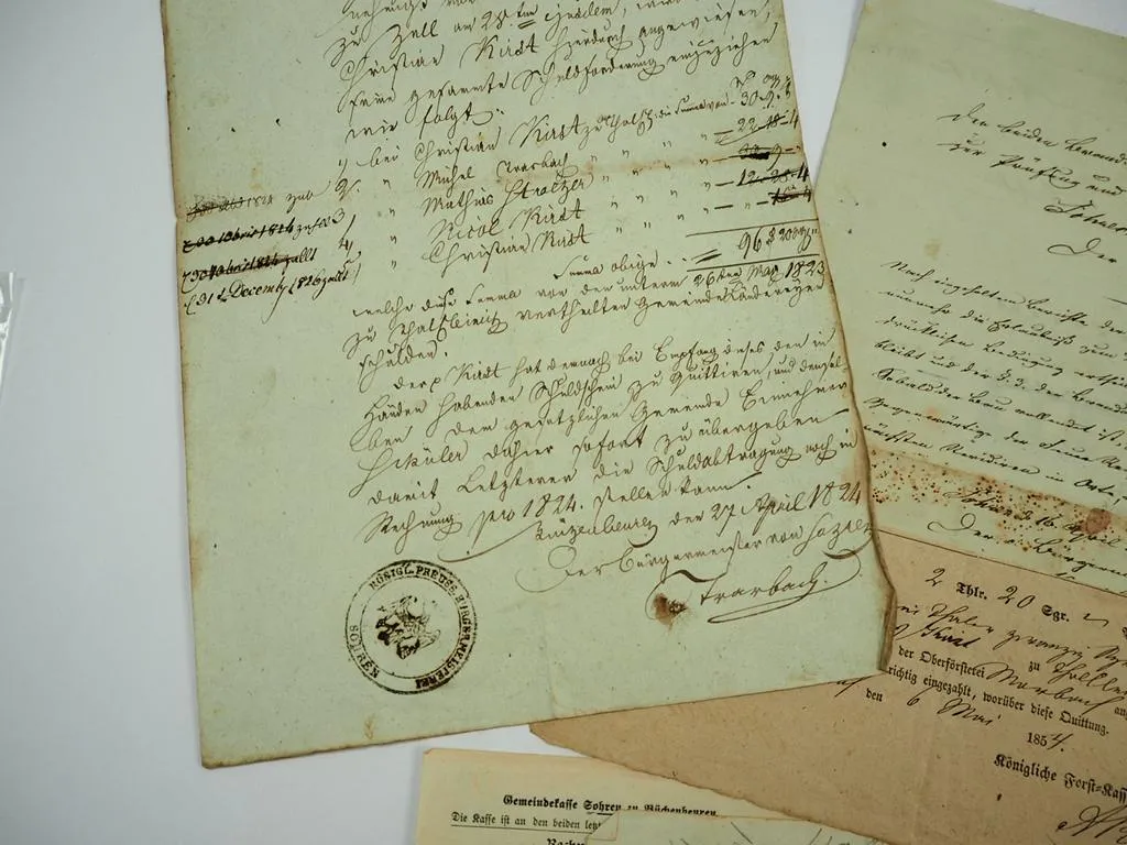 Thalkleinich bei Bernkastel alte Dokumente Schriftstücke Hausbau 1824 - 1914