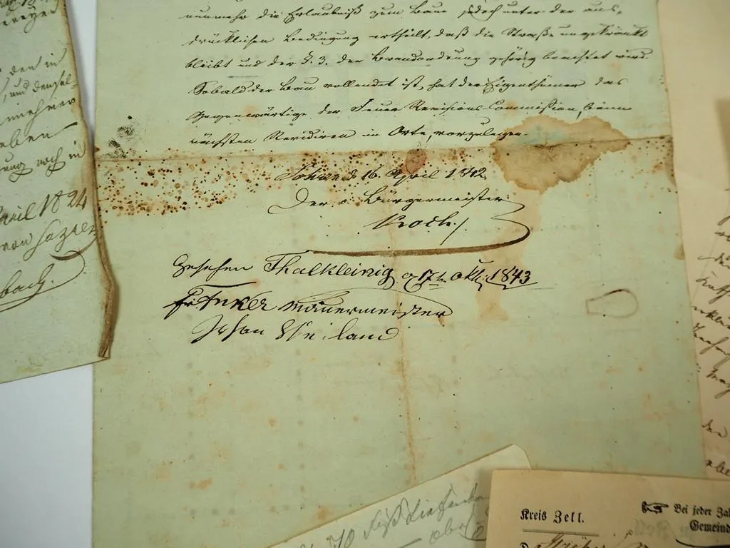 Thalkleinich bei Bernkastel alte Dokumente Schriftstücke Hausbau 1824 - 1914