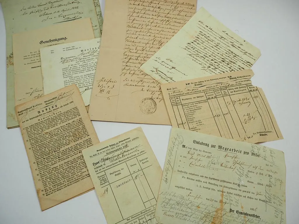 Thalkleinich bei Bernkastel alte Dokumente Schriftstücke Hausbau 1824 - 1914
