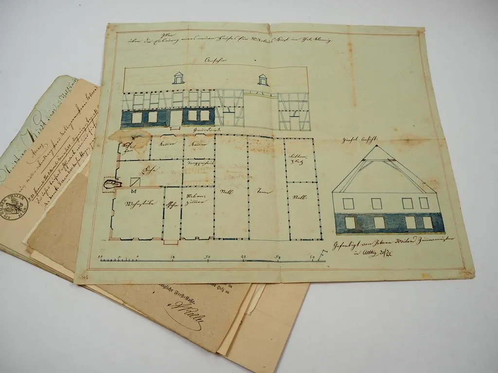 Thalkleinich bei Bernkastel alte Dokumente Schriftstücke Hausbau 1824 - 1914