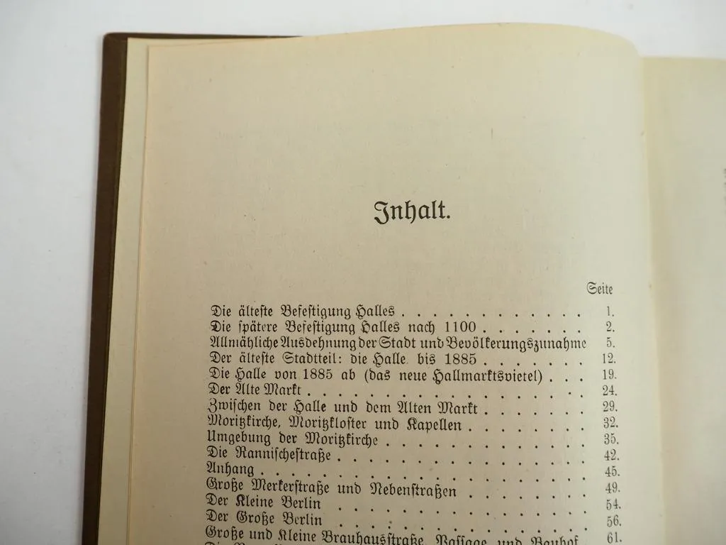 Topographie oder Häuser und Strassen Geschichte der Stadt Halle Saale 1920