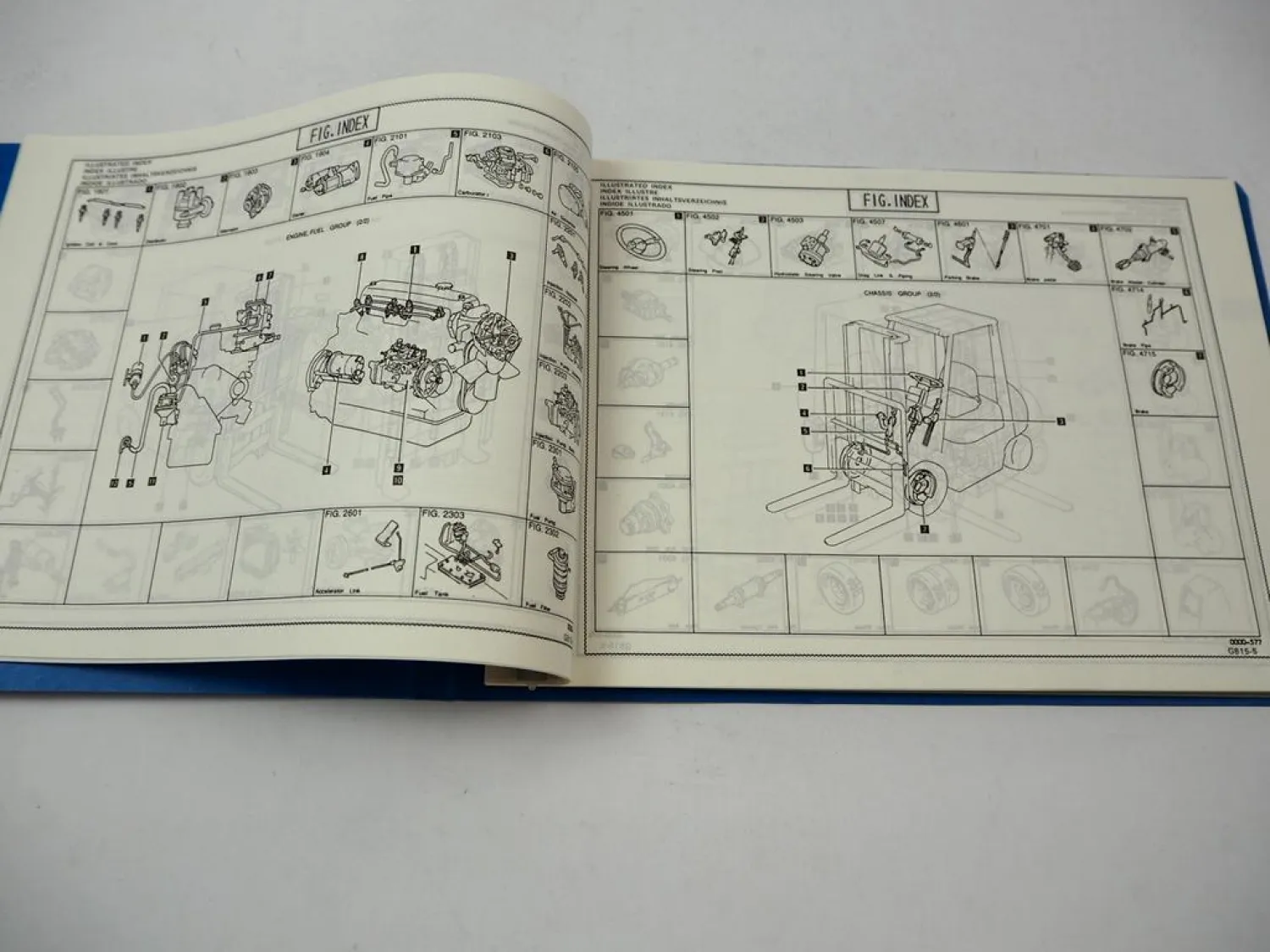 Toyota 42-6FGF20 & 25 Forklift Truck Parts Catalog Ersatzteilliste Gabelstapler