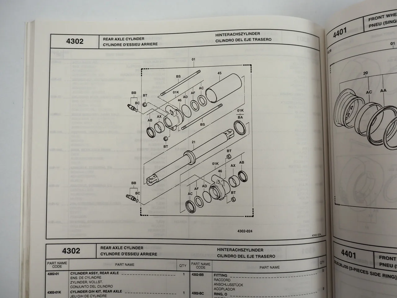 Toyota 42-7FGF 02-7FGF 02-7FGJF 15 18 20 25 30 35 Ersatzteilliste PartsList 2001
