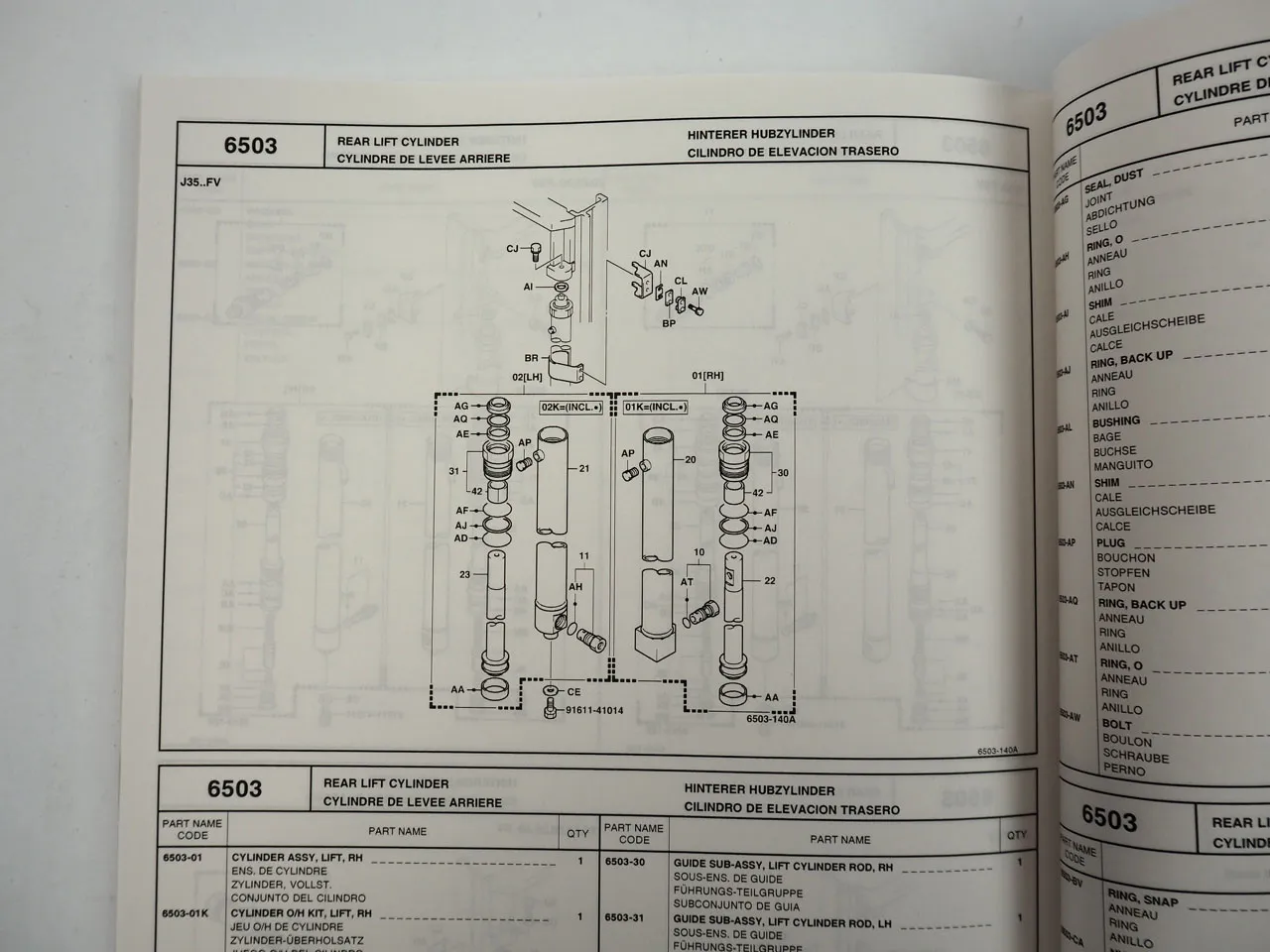 Toyota 42-7FGF 02-7FGF 02-7FGJF 15 18 20 25 30 35 Ersatzteilliste PartsList 2003