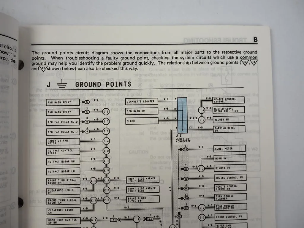 Toyota 4Runner 1993 Repair Manual Electrical Wiring Diagram for USA Canada