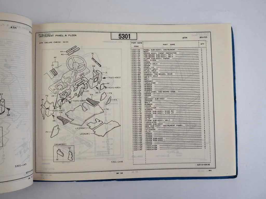 Toyota 5FD 33 35 40 45 5FDE35 Forklift Truck Parts Catalog Ersatzteilliste