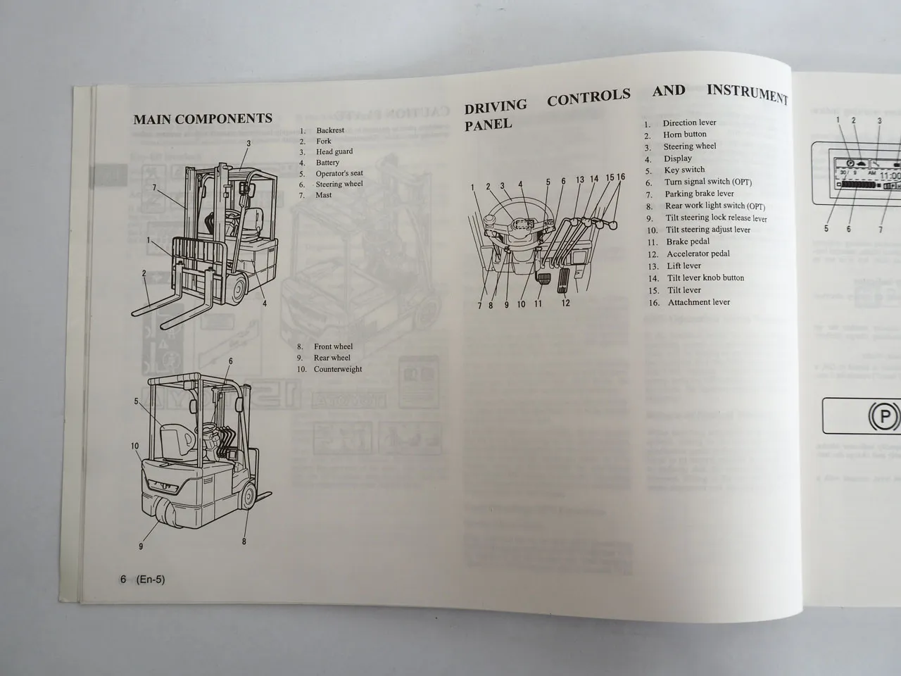 Toyota 7FBEF 13 15 16 18 20 Gabelstapler Betriebsanleitung Operators Manual