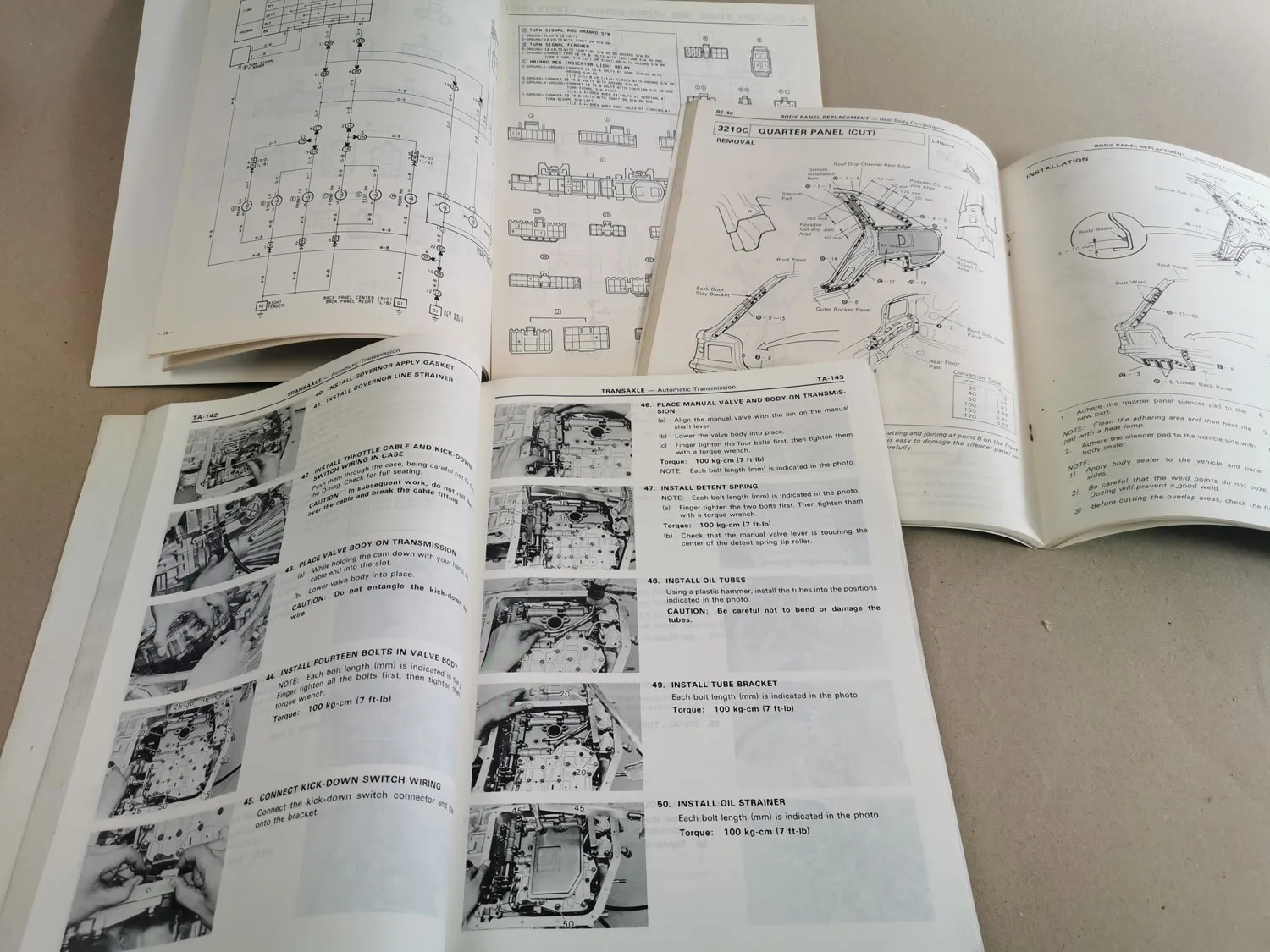 Toyota Camry SV10 Repair Manual Chassis Body Collision Damage Wiringdiagram 1982