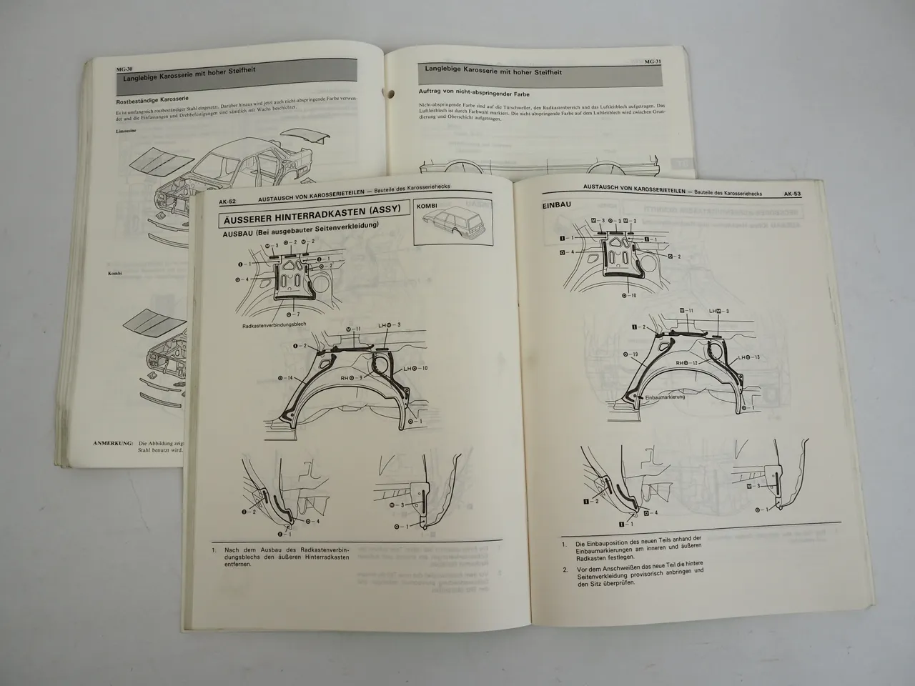 Toyota Camry SV20 SV21 CV20 Werkstatthandbuch Kollisionsschäden ab 8/1986