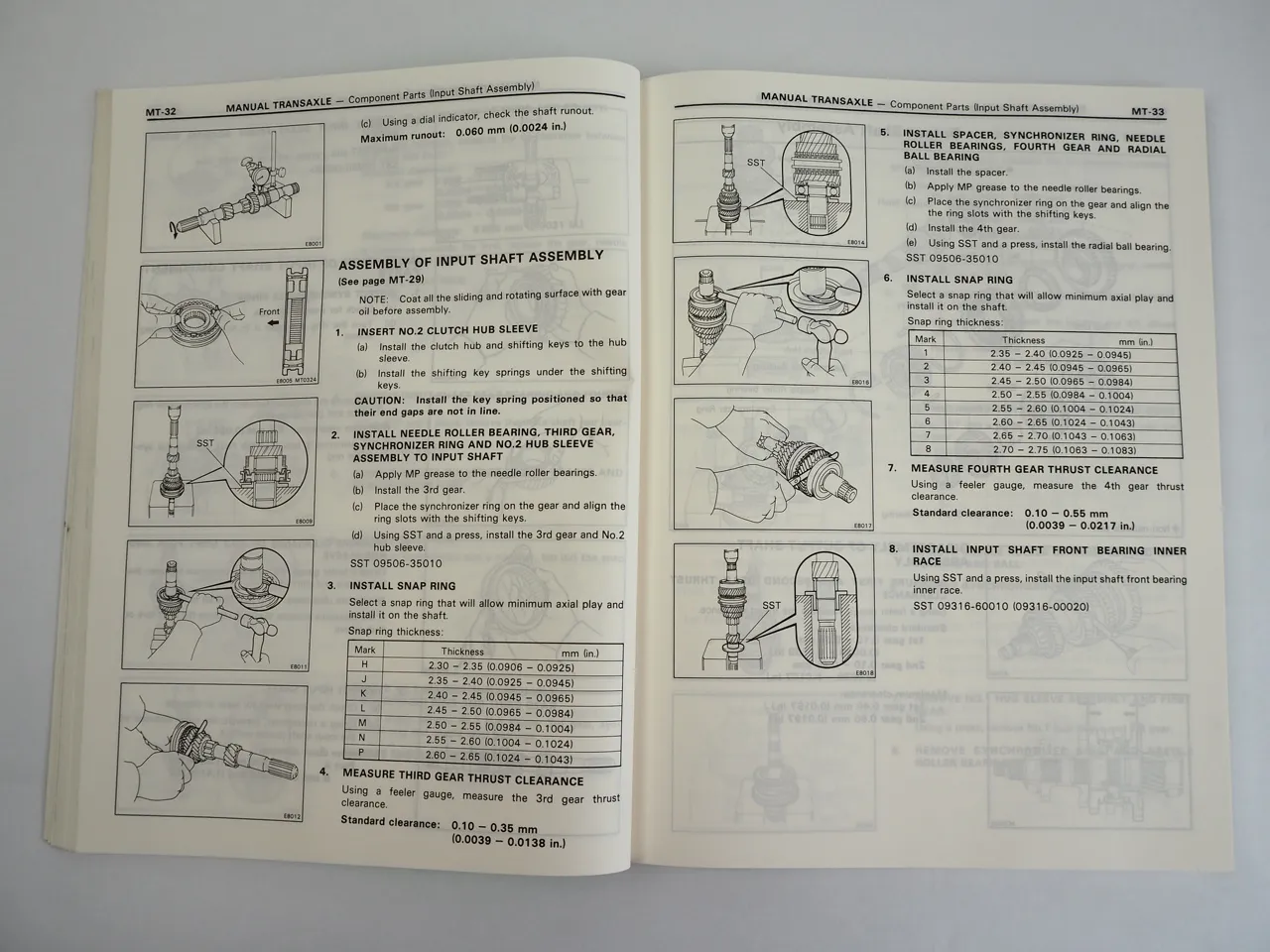 Toyota Camry SV25 All-Trac 4WD Repair Manual for USA Canada 1988