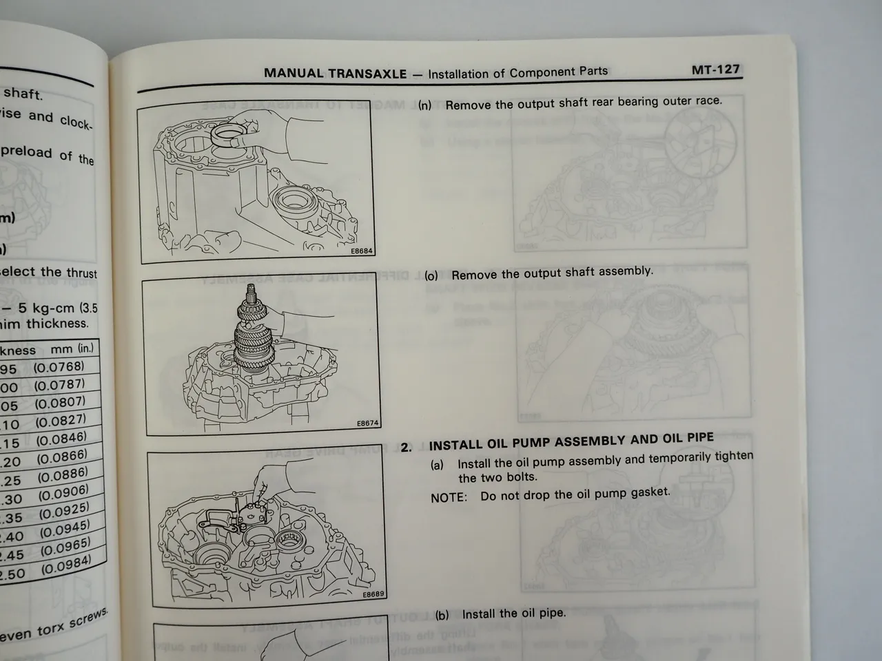 Toyota Camry SV25 All-Trac 4WD Repair Manual for USA Canada 1988