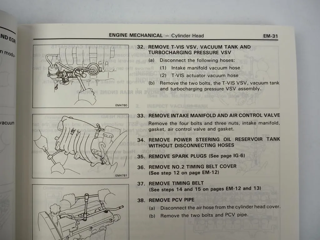 Toyota Celica All-Trac 4WD 1988 ST165 Repair Manual for USA Canada