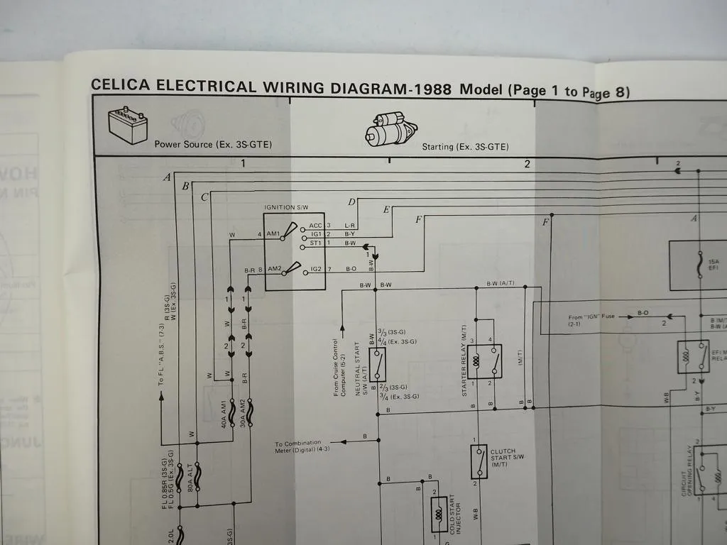 Toyota Celica All-Trac 4WD 1988 ST165 Repair Manual for USA Canada