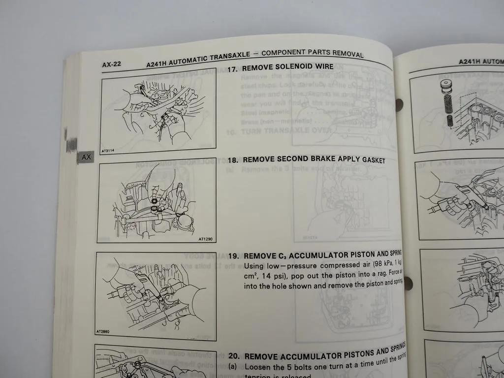 Toyota Celica Corolla 1993 Repair Manual Automatic Transaxle A243L A241H