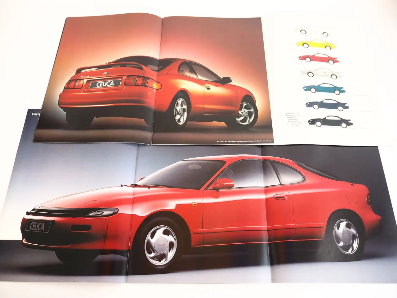 Toyota Celica PKW 4x Prospekt Technische Daten Ausstattung 1990/94