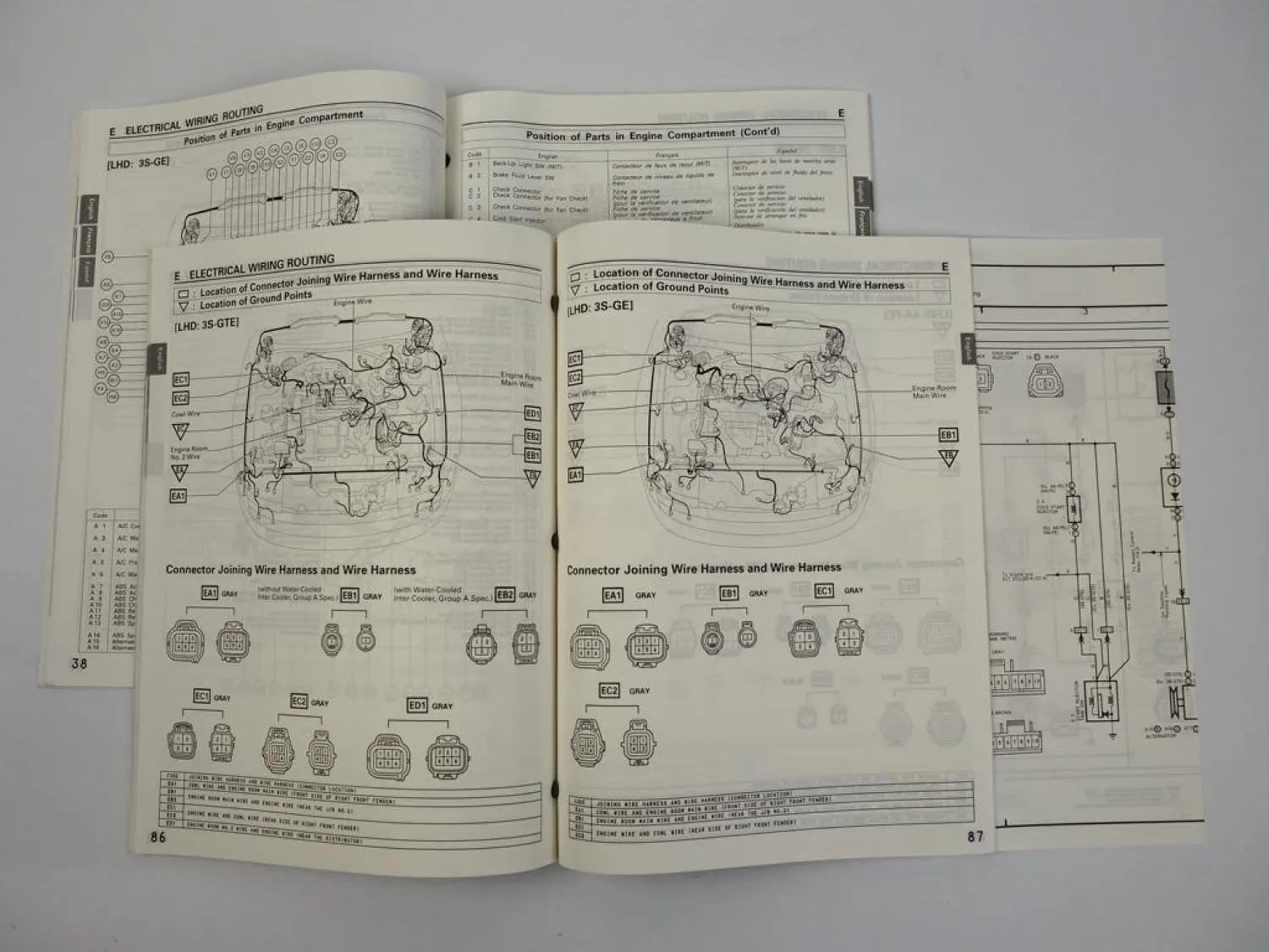Toyota Celica T18 1990 1991 Schaltpläne Elektrik Electrical Wiring Diagram AT180 - ST185