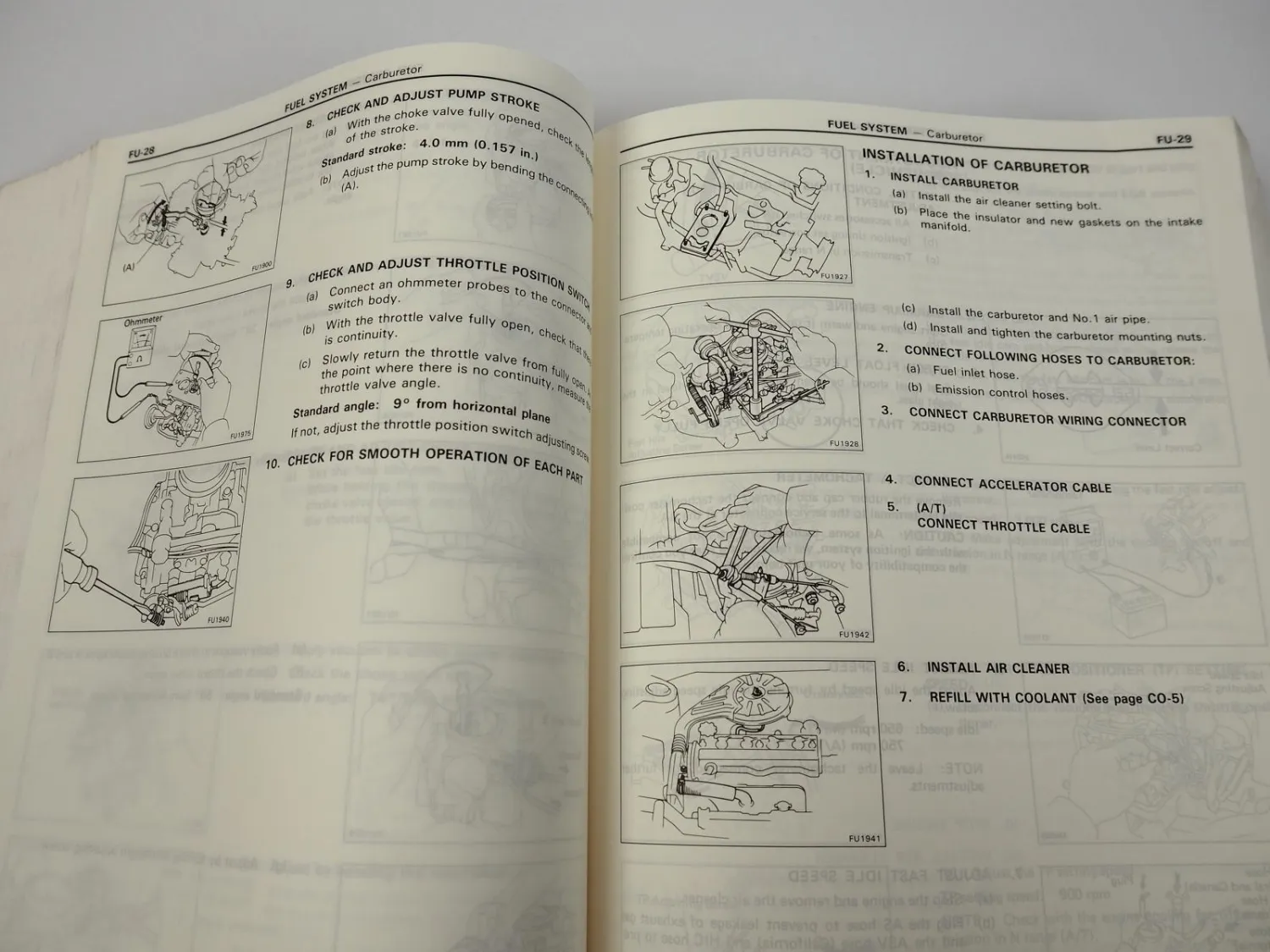 Toyota Corolla AE92 AE95 1989 Factory Service Shop Repair Manual USA Canada