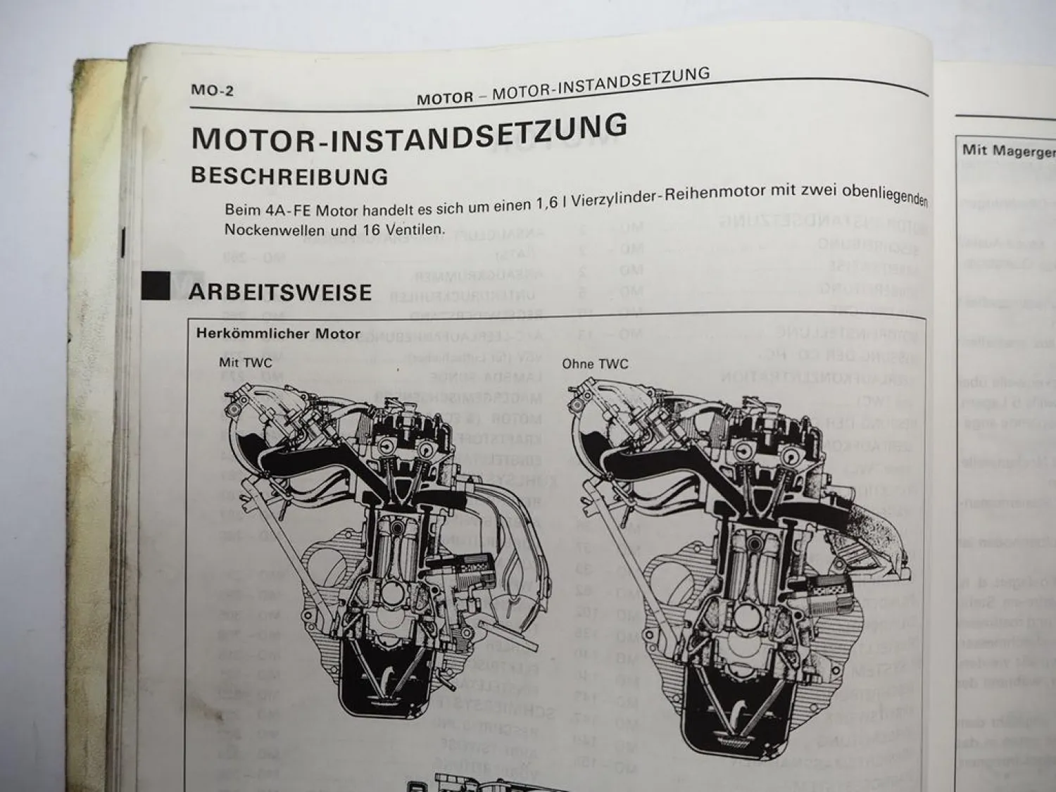 Toyota Corolla Corona CarinaE Avensis 1.6 16V Motor 4A-FE Werkstatthandbuch 92-97