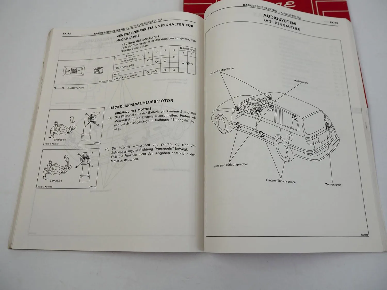 Toyota Corona ST191 Carina E Werkstatthandbuch 1992 - 1996 Reparaturanleitung