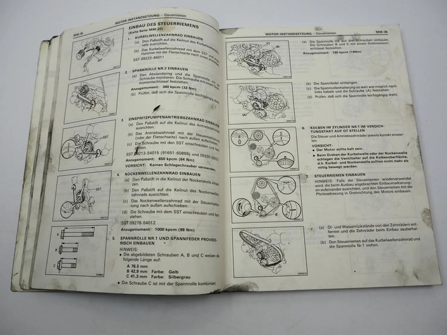 Toyota Cressida Hilux Dyna Motor 2L 3L Werkstatthandbuch 1988