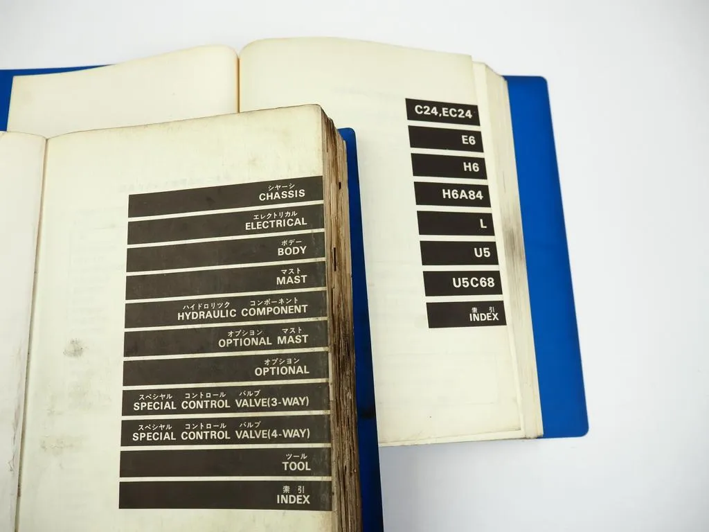 Toyota FD FG 2FG 3FD 3FG Forklift Main Parts Catalog + Attachment 1980