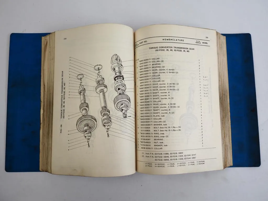 Toyota FD FG 32 35 40 Forklift Gabelstapler Ersatzteilliste Parts Catalog 1973