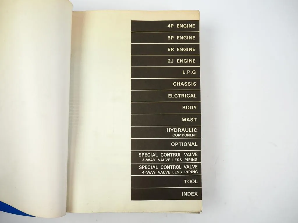 Toyota FDC 15 20 25 30 FGC/2FGC 30 3FGC 20 25 Forklift Parts Catalog 1979