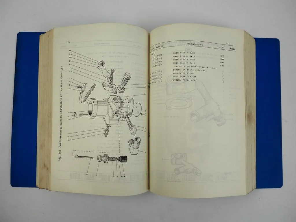 Toyota FDC 15 20 25 30 FGC/2FGC 30 3FGC 20 25 Forklift Parts Catalog 1979